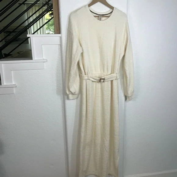 Anthropologie Cream Midi Dress - Picture 4 of 8